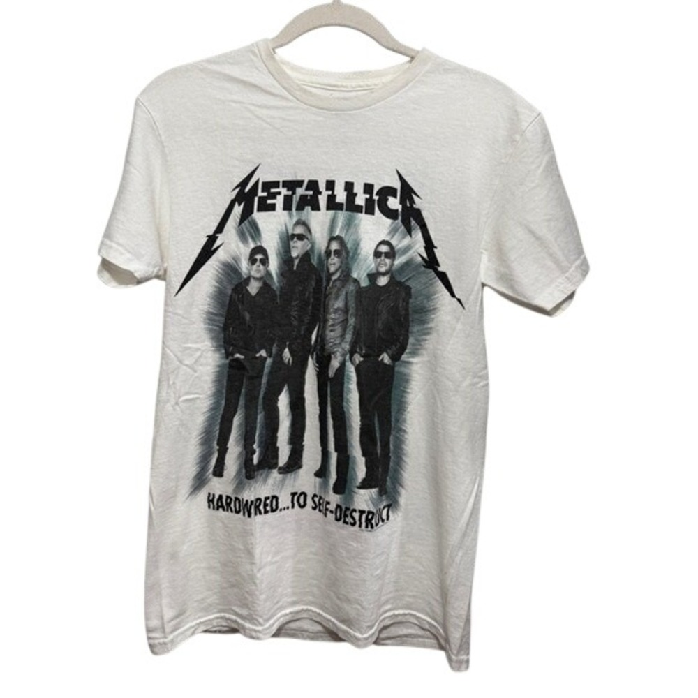 2017 Metallica Hardwired To Self Destruct Concert Tour T-Shirt Mens Small White